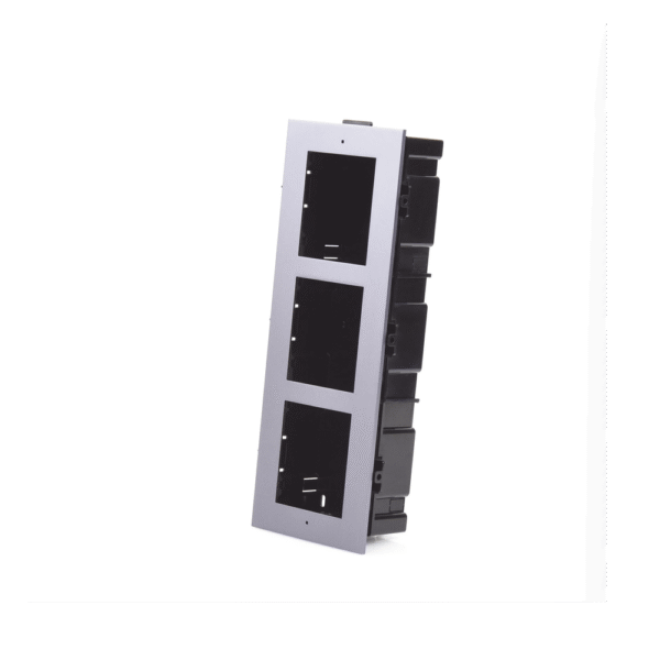 DSKDACF3-AD-3-l Base de 3 Espacios para EMPOTRAR Módulos de Videoporteros Hikvision