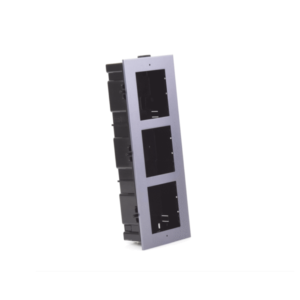 DSKDACF3-AD-5-l Base de 3 Espacios para EMPOTRAR Módulos de Videoporteros Hikvision