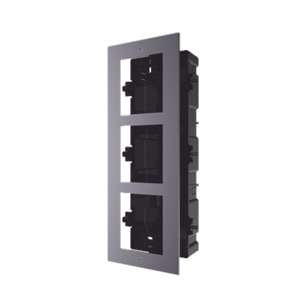 DSKDACF3-l Base de 3 Espacios para EMPOTRAR Módulos de Videoporteros Hikvision