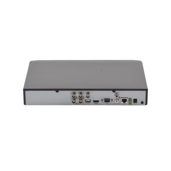 (COMPATIBLE HIK-CONNECT) DVR 4 Megapixel / 4 Canales TURBOHD + 2 Canales IP / 1 Bahía de Disco Duro / Audio por Coaxitron / Evita Falsas Alarmas / Salida de Video en Full HD