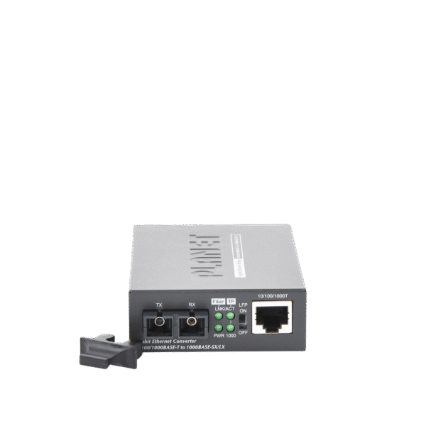 GT802S-AD-3-l Convertidor de medios 1000 Mbps UTP/fibra óptica Mono-Modo hasta 20 Km, conector SC