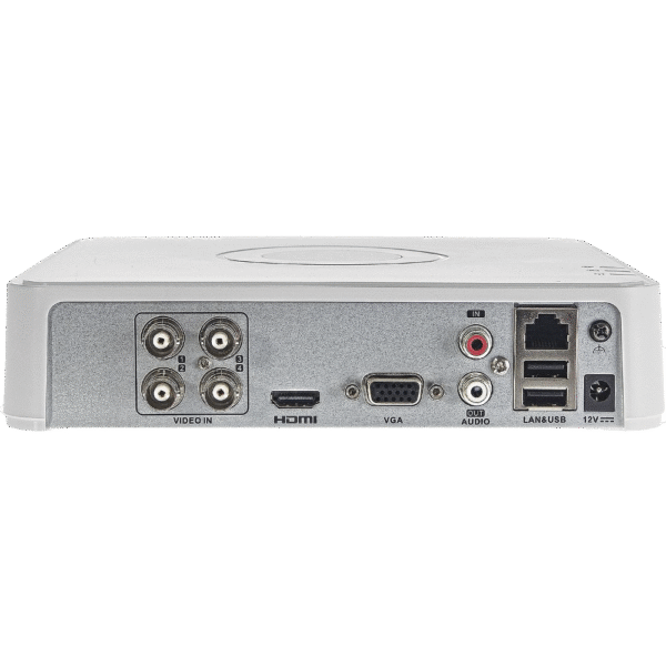 DVR 4 Megapixel lite / 4 Canales TURBOHD / 1 Bahía de Disco Duro / H.265+ / Audio por Coaxitrion/ Detección de movimiento 2.0 / Protección Perimetral / Detección de rostro / Salida de vídeo Full HD