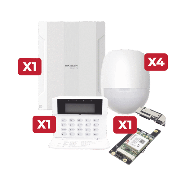 KIT48EPTPS4G-l Kit de Alarma Ax Hybrid Pro de 48 zonas/ Incluye Panel / Comunicador 3G/4G / Teclado Programador y 4 Detector PIR