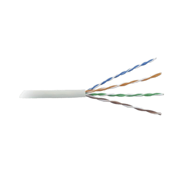 PROCAT5EW-AD-1-l Bobina de cable de 305 m, ( 1000 ft ), Cat5e, alto rendimiento, color blanco, UL, para aplicaciones en CCTV, redes de datos. Uso en interior