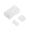 Bote con 100 Piezas de Plug Modular RJ45 Cat6A chapado de oro a 30 micras para durabilidad extrema