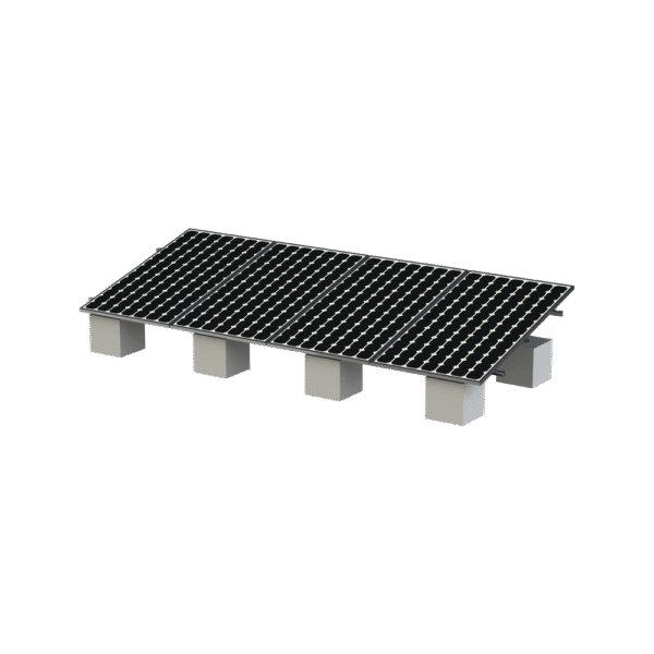 Montaje para Panel Solar, Riel "8" de 5400mm para Módulos con Espesor de 35mm, Velocidad de Viento Máx. 136km/h