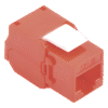 portada_0S400-25 Módulo Jack Keystone Cat5e (toolless), con terminación en ángulo 180 º Color Rojo, Compatible con Faceplate y Patchpanel Linkedpro