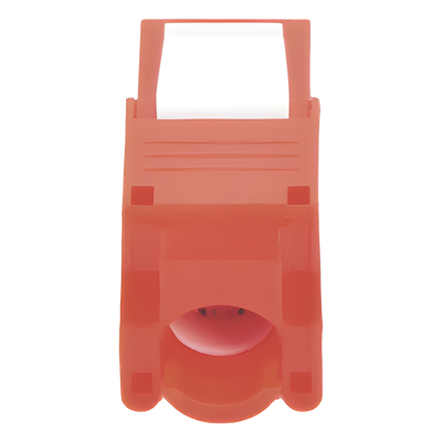sec_5_1S400-18 Módulo Jack Keystone Cat5e (toolless), con terminación en ángulo 180 º Color Rojo, Compatible con Faceplate y Patchpanel Linkedpro