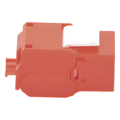 sec_5_2S400-14 Módulo Jack Keystone Cat5e (toolless), con terminación en ángulo 180 º Color Rojo, Compatible con Faceplate y Patchpanel Linkedpro