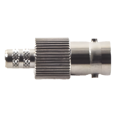 Conector BNC Hembra de Anillo para Cables RG-8/X, LMR-240, 9258, Níquel/ Oro/ Delrin.