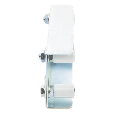 sec_5_3S400-18 (255-220) - Placa Guía Superior de Doble Regulación para Cancelas Corredizas / Ajustable de 35 a 62 mm / Con 4 Rodillos de 30 mm / Galvanizado