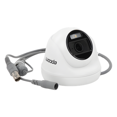 Turret TURBOHD 2 Megapíxel (1080p) / Imagen a color 24/7 / Lente 2.8 mm / Policarbonato / Luz Blanca 20 mts / Interior / TVI-AHD-CVI-CVBS / dWDR
